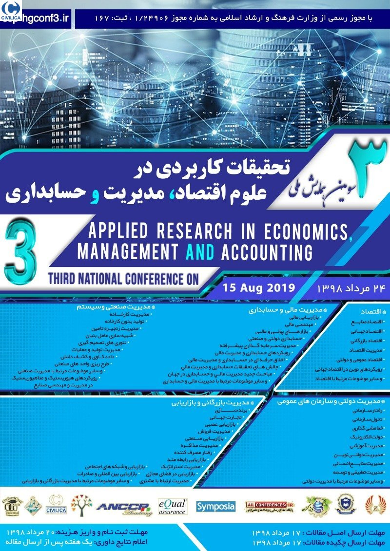انتشار مقالات سومین همایش تحقیقات کاربردی در علوم اقتصاد،مدیریت و حسابداری