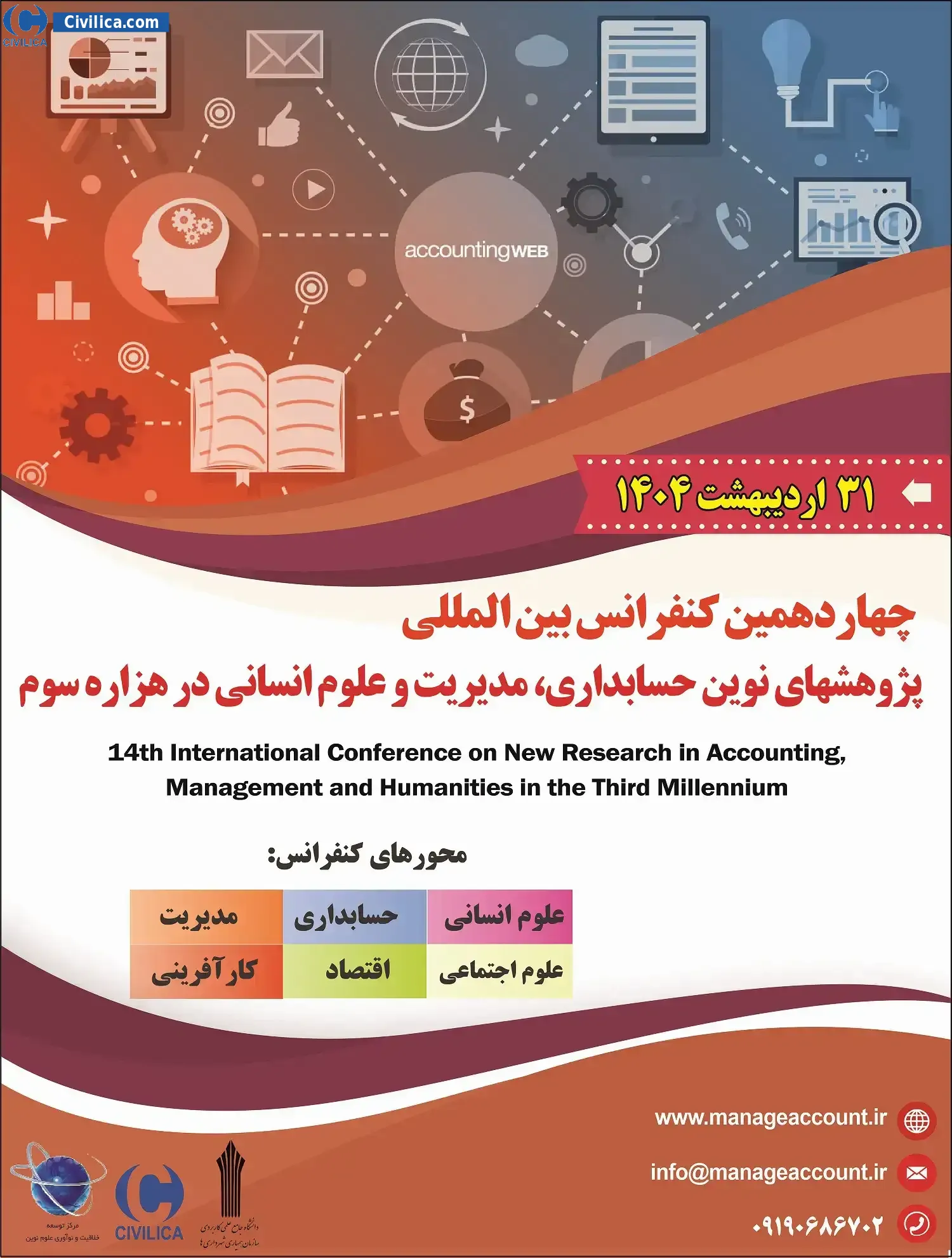 چهاردهمین کنفرانس بین المللی پژوهشهای نوین حسابداری، مدیریت و علوم انسانی در هزاره سوم